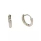 Brinco De Ouro Branco 18k Argola Luar G