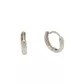 Brinco De Ouro Branco 18k Argola Luar P