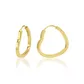 Brinco Infantil De Ouro 18k Argola Coração De 10mm