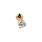 Brinco Masculino Individual De Ouro 18k Zircônia De 3mm