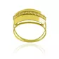 Anel De Ouro 18k Chapéu Com Zircônias