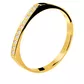 Anel De Ouro 18k Chapinha Cravejada
