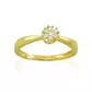 Anel De Ouro 18k Chuveirinho Com Zircônias