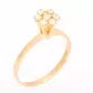 Anel De Ouro 18k Chuveiro Com 7 Zircônias