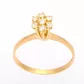 Anel De Ouro 18k Chuveiro Com 7 Zircônias
