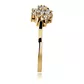 Anel De Ouro 18k Chuveiro Flor Com Zircônias