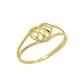 Anel de Ouro 18k Coração Alado P