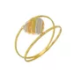 Anel de Ouro 18k Coração Diamantado Tricolor 