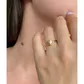 Anel De Ouro 18k Coração Tricolor