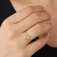 Anel De Ouro 18k Duas Bolinhas