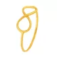 Anel De Ouro 18k Fio Infinito