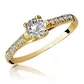 Anel De Ouro 18k Princess Com Zircônia