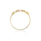 Anel De Ouro 18k Quatro Corações Tricolor