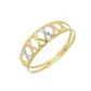 Anel de Ouro 18k Romano Tricolor