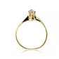 Anel De Ouro 18k Solitário Charm Com Zircônia