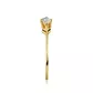 Anel De Ouro 18k Solitário Charm Com Zircônia