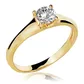 Anel De Ouro 18k Solitário Chic Com Zircônia