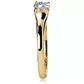 Anel De Ouro 18k Solitário Chic Com Zircônia