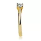 Anel De Ouro 18k Solitário Com Zircônia