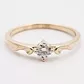 Anel De Ouro 18k Solitário Queen Com Zircônia
