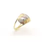 Anel De Ouro 18k Tricolor