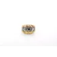 Anel De Ouro 18k Tricolor
