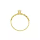 Anel Solitário de Ouro 18k Rapunzel Com Zircônia