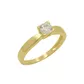 Anel Solitário de Ouro 18k Shine Com Zircônia