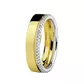 Aliança Individual De Ouro 18k 6mm Anatômica Com Zircônias