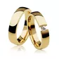 Par De Aliança Casamento De Ouro 18k Com Diamante De 10 Pontos