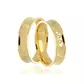 Par De Aliança Casamento De Ouro 18k Diana Côncava Anatômica 5,0 mm Com Zircônia