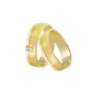 Par De Aliança Casamento De Ouro 18k Double Com 4,5mm Diamantes