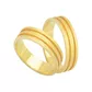 Par De Aliança Casamento De Ouro 18k Quadrada Diamantada De 5,0 mm