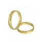 Par De Aliança Casamento De Ouro 18k Quadrada Infinito 4,5mm Com Zirconias