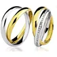 Par De Aliança Casamento De Ouro Branco e Amarelo 18k Com 5mm