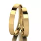 Par De Aliança De Ouro 18k Quadrada Com 3,0mm