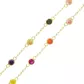 Corrente De Ouro 18k Cartie De 40cm Com Zircônias Coloridas
