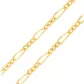 Corrente De Ouro 18k Groumet 3x1 De 1mm Com 45cm