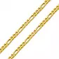 Corrente De Ouro 18k Groumet 3x1 De 3,4mm Com 40cm