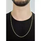 Corrente De Ouro 18k Groumet 3x1 De 3mm Com 70cm