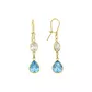 Brinco De Ouro 18k Cintilante com Zircônias