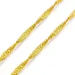 Corrente De Ouro 18k Singapura De 0,8mm Com 45cm