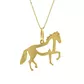 Pingente De Ouro 18k Cavalo Vazado