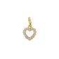 Pingente De Ouro 18k Coração Cravejado