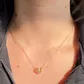 Pingente de Ouro 18k Coração Fixo Com Zircônia