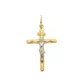 Pingente De Ouro 18k Crucifixo Com Cristo 45mm