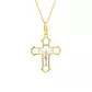 Pingente De Ouro 18k Cruz Bicolor 