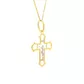 Pingente De Ouro 18k Cruz Bicolor 