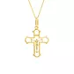 Pingente De Ouro 18k Cruz Bicolor 