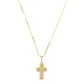 Pingente De Ouro 18k Cruz Com Zircônia